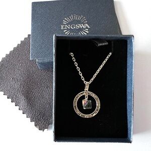 NEW “You Are My Only Love Forever” Crystal Necklace • Square Crystal Pendant